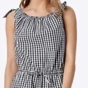 Tory Burch Navy Gingham Romper -Worn twice, condition